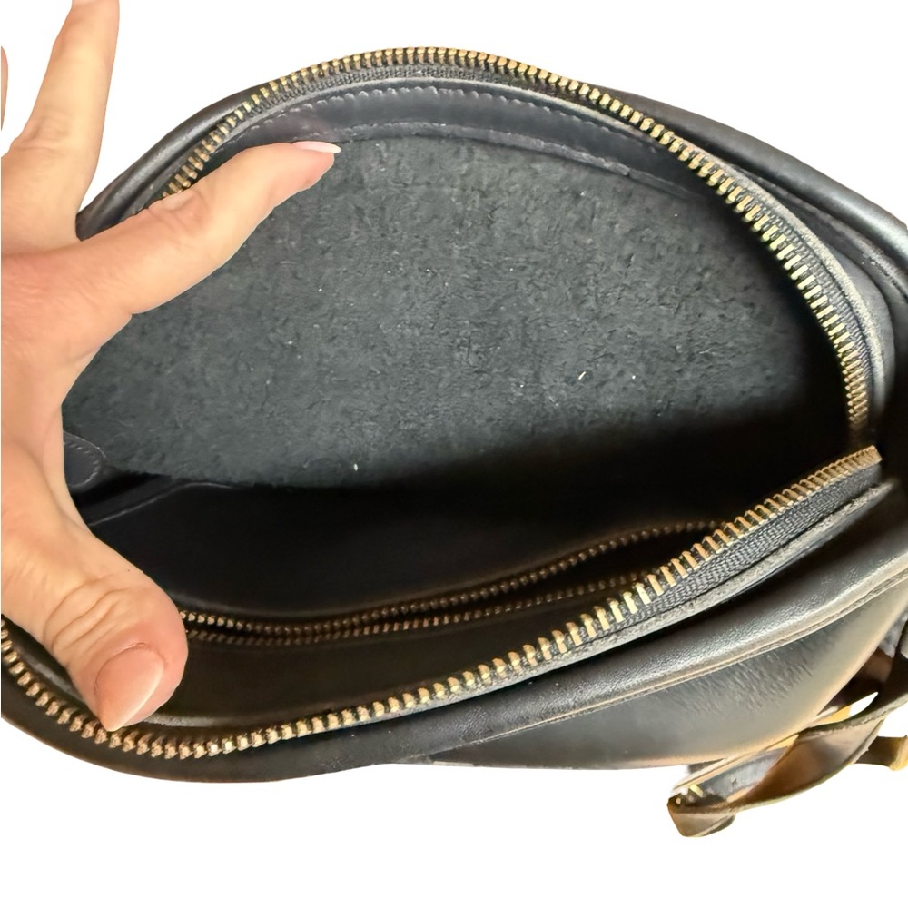Vintage Coach Anderson Black Glove Tanned Leather Crossbody Bag Style 9976 - Picture 10 of 12